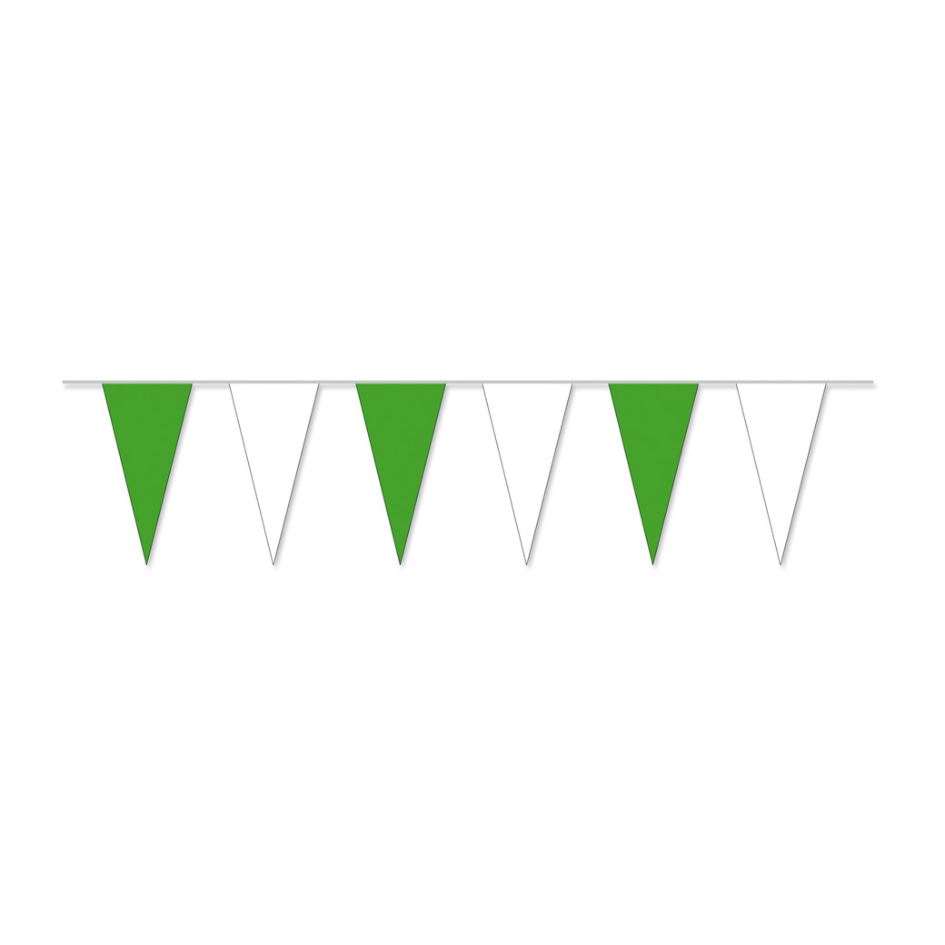 Wimpelketten grün/weiß, 10 m (wetterfest)