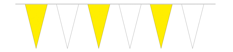 Papier-Wimpelketten gelb/weiß, 5 m